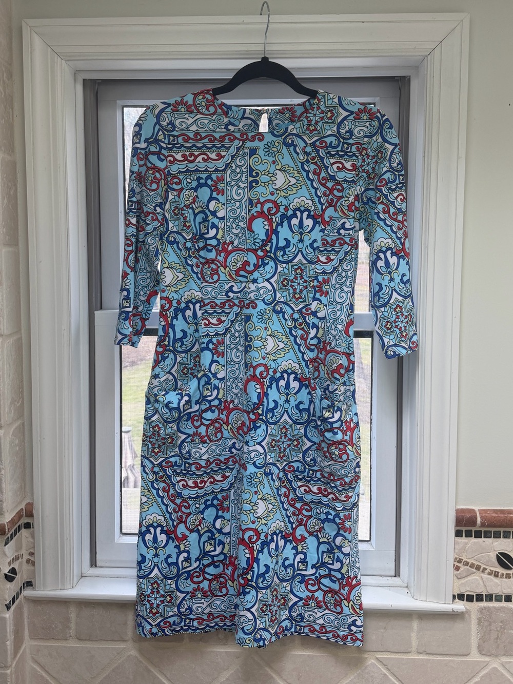 J. McLaughlin Multicolor Swirl Print Dress